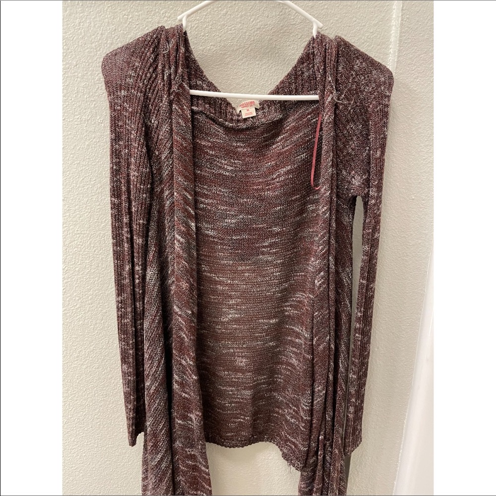 Maroon/Burgundy Women’s Hooded Cardigan